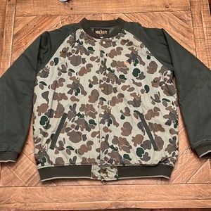 Vintage 10 Deep Men's "Varsity Jacket" Green Camo Rare Size Large Pre-Owned EUC